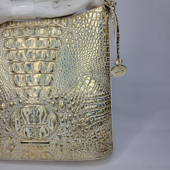 BRAHMIN Katie Hologram Melbourne Crossbody Purse Hologram Gold Iridescent NWT - Picture 5 of 16